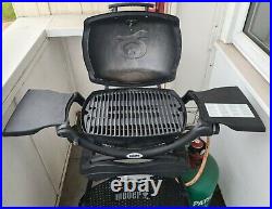 Weber Q1200 BBQ with Stand + NEW UNUSED GRATES + large gas cylinder. London NW4