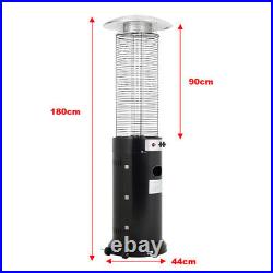 Wheeled Patio Heater Commercial Liquefied Gas Flame Warmer Outdoor Heating Stove